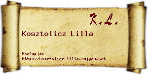 Kosztolicz Lilla névjegykártya
