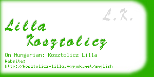 lilla kosztolicz business card